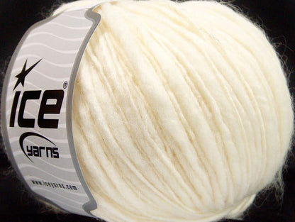 Lot of 8 Skeins ICE FIAMMATO (45% Wool) Hand Knitting Yarn Cream