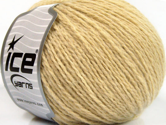 Lot of 8 Skeins Ice Yarns WOOL LIGHT (50% Wool) Hand Knitting Yarn Cafe Latte