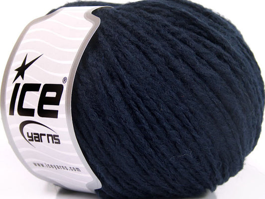 Lot of 8 Skeins Ice Yarns SALE WINTER (50% Wool) Hand Knitting Yarn Dark Navy