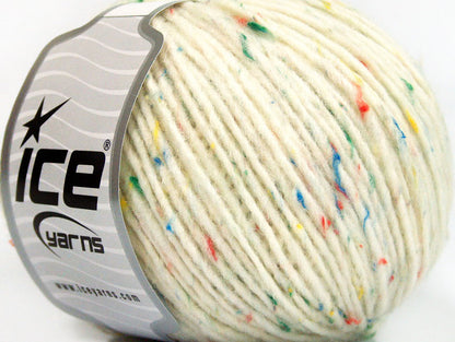 Lot of 8 Skeins ICE SALE WINTER (45% Wool 5% Visose) Hand Knitting Yarn White