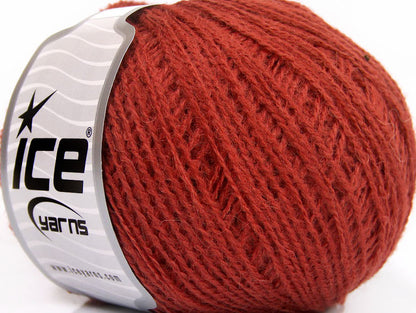 Lot of 8 Skeins ICE MASTER ALPACA FINE (25% Alpaca 25% Merino Wool) Yarn Dark Orange