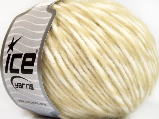 Lot of 8 Skeins Ice Yarns PICASSO WOOL (45% Wool) Yarn Cream White
