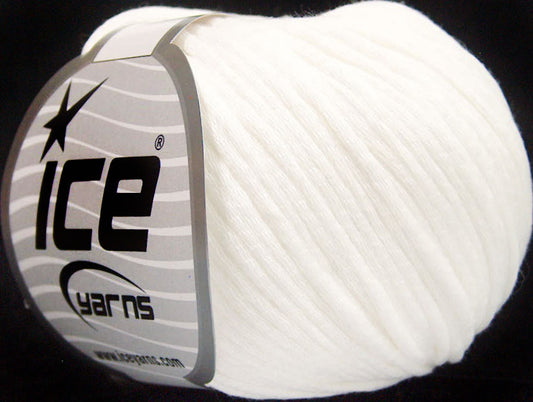 Lot of 8 Skeins Ice Yarns SALE SUMMER (67% Cotton) Hand Knitting Yarn White