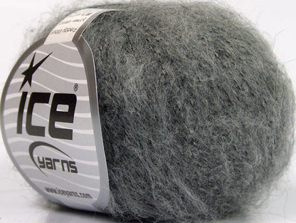 Lot of 10 Skeins Ice Yarns FREDDY WOOL (26% Wool 16% Viscose) Yarn Grey