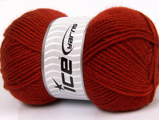 Lot of 4 x 100gr Skeins Ice Yarns FAVOURITE WOOL (50% Wool) Yarn Copper