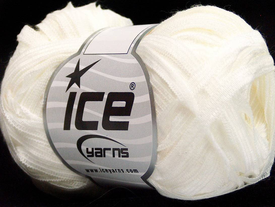 Lot of 8 Skeins Ice Yarns BINARIO Hand Knitting Yarn White