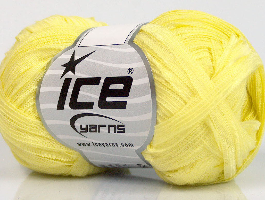 Lot of 8 Skeins Ice Yarns BINARIO Hand Knitting Yarn Light Yellow