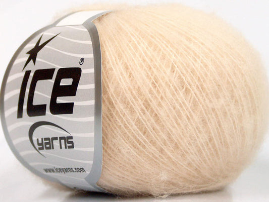 Lot of 10 Skeins ICE WOOL COMFORT SUPERFINE (34% Wool) Hand Knitting Yarn Beige
