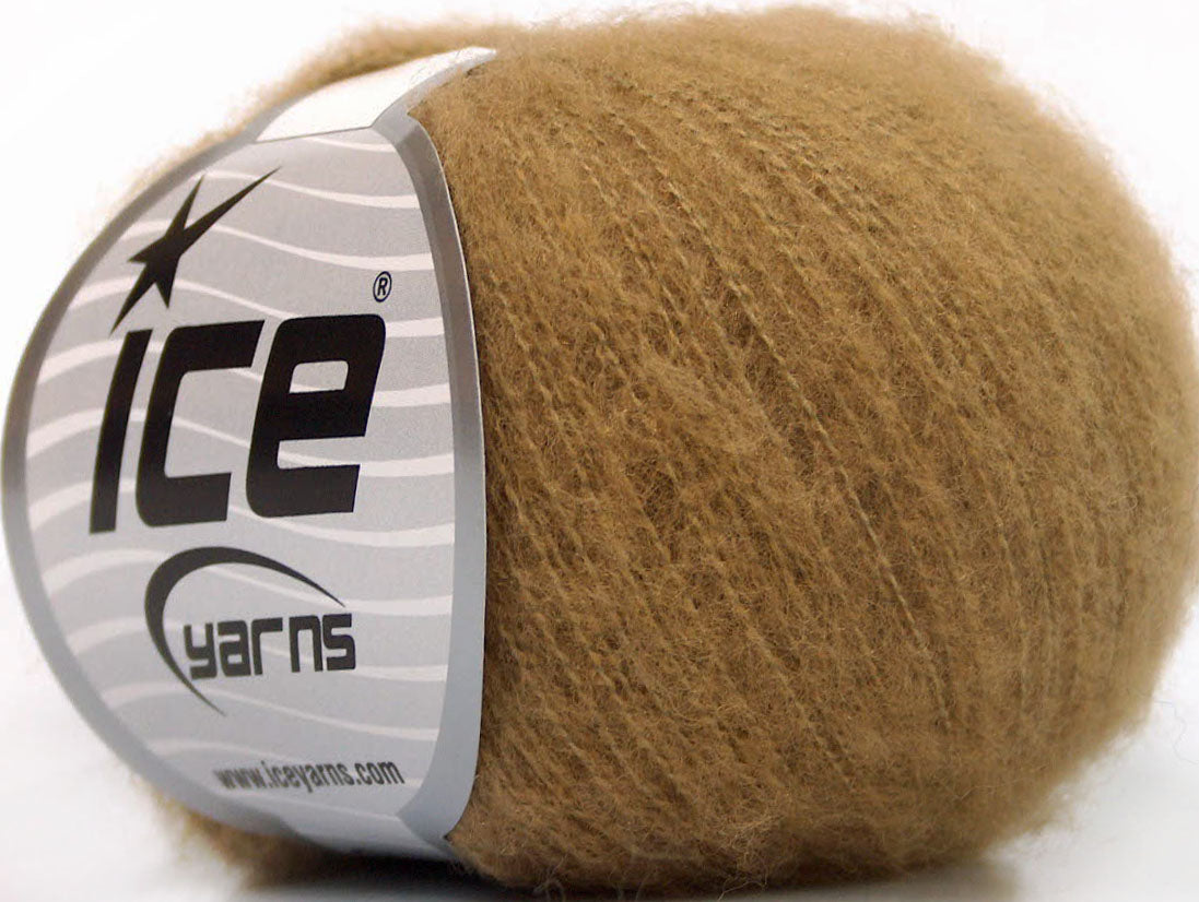 Lot of 10 Skeins ICE WOOL COMFORT SUPERFINE (34% Wool) Hand Knitting Yarn Camel