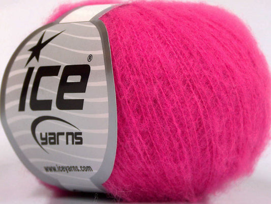 Lot of 10 Skeins ICE WOOL COMFORT SUPERFINE (34% Wool) Yarn Candy Pink