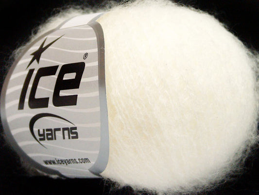 Lot of 10 Skeins ICE SUPERKID MOHAIR COMFORT (41% SuperKid Mohair 5% Merino Wool) Yarn Cream