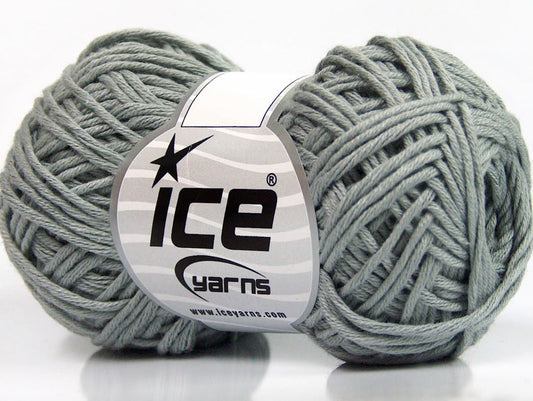 Lot of 8 Skeins ICE BABY SUMMER DK (50% Cotton) Hand Knitting Yarn Light Grey