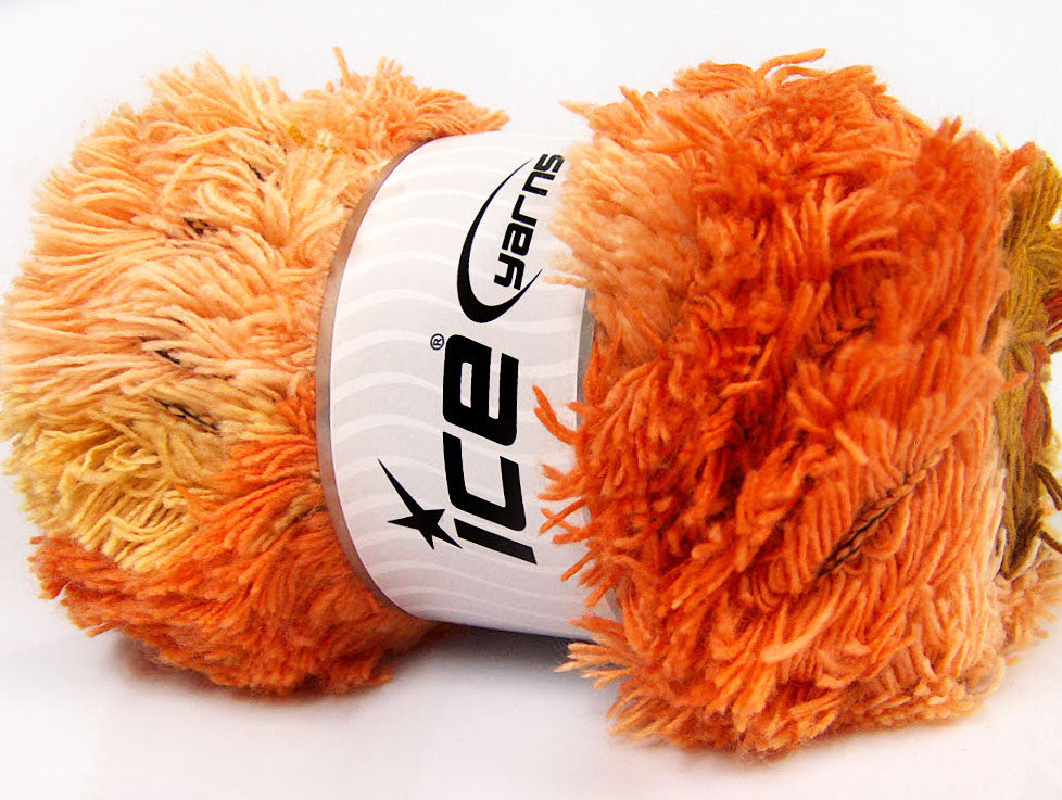 Lot of 4 x 100gr Skeins Ice Yarns LAMBKIN COLOR Yarn Copper Olive Green Orange Light Salmon