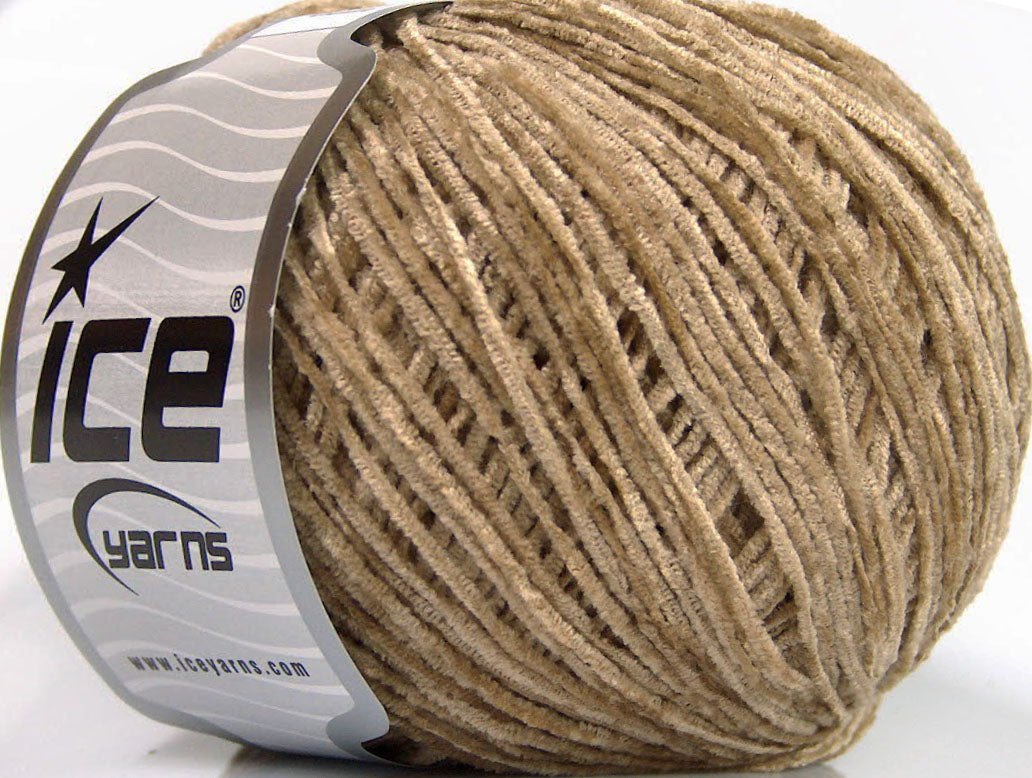 Lot of 6 Skeins Ice Yarns AMIGURUMI CHENILLE Hand Knitting Yarn Camel