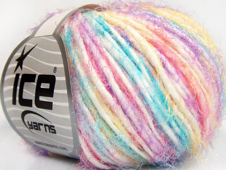 Lot of 8 Skeins ICE BUNNY SOFT Yarn Pink Lilac Turquoise Gold White