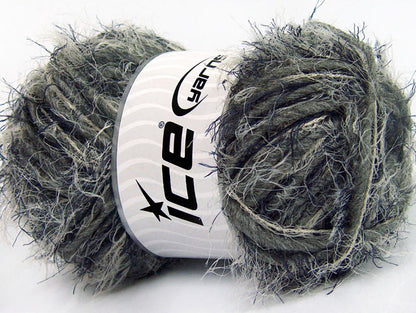 Lot of 4 x 100gr Skeins Ice Yarns TECHNO WOOL SUPERBULKY (30% Wool) Yarn Grey Shades
