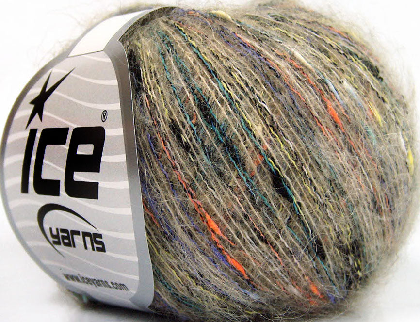 Lot of 8 Skeins Ice Yarns MOHAIR SHRIMP (25% Mohair) Yarn Light Camel