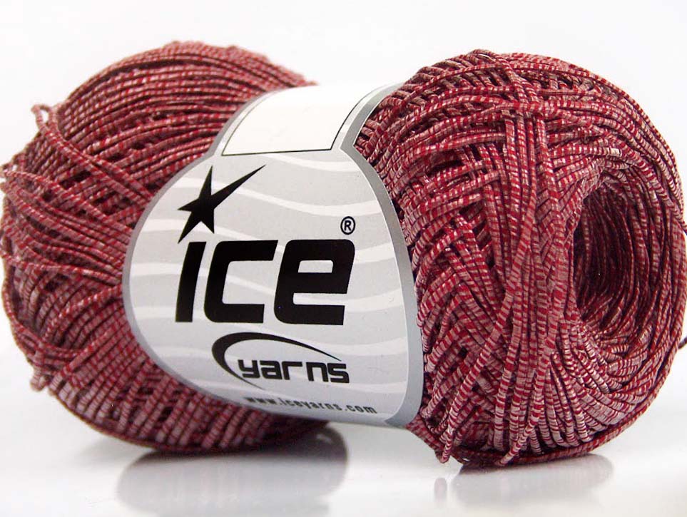 Lot of 8 Skeins Ice Yarns URBAN COTTON LUX (60% Cotton 28% Viscose) Yarn Red