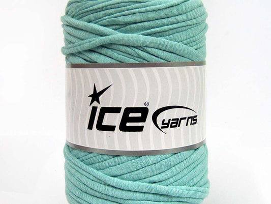 250 gr ICE YARNS UPCYCLED FABRIC 250 (95% Cotton 5% Elastan) Yarn Mint Green