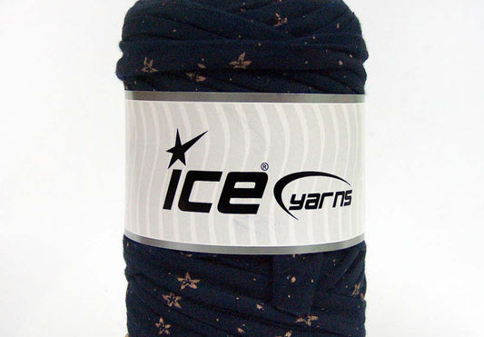 250 gr ICE UPCYCLED FABRIC 250 (95% Cotton 5% Elastan) Yarn Navy Camel