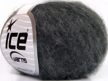 Lot of 10 Skeins Ice Yarns KID MOHAIR FINE (30% Kid Mohair) Yarn Grey
