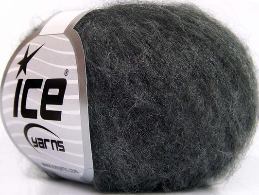 Lot of 10 Skeins Ice Yarns KID MOHAIR FINE (30% Kid Mohair) Yarn Grey
