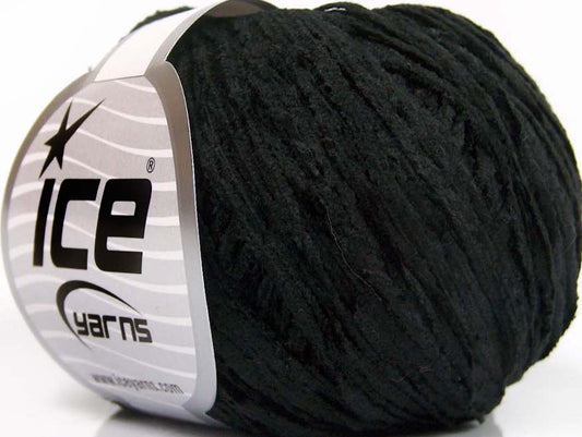 Lot of 8 Skeins Ice Yarns CHENILLE LIGHT (100% MicroFiber) Yarn Black