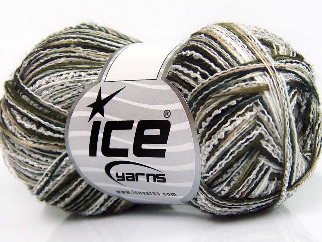 Lot of 8 Skeins Ice Yarns SALE WINTER Hand Knitting Yarn Khaki Black White