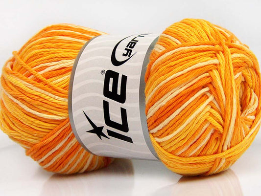 Lot of 4 x 100gr Skeins Ice Yarns NATURAL COTTON COLOR (100% Cotton) Yarn Gold Shades Cream