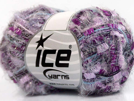 Lot of 8 Skeins Ice Yarns TECHNO QUINTE Yarn Lilac Fuchsia Blue Black