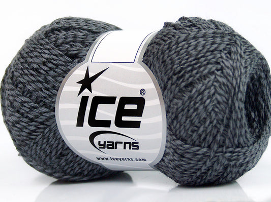 Lot of 8 Skeins Ice Yarns SHINE COTTON (76% Cotton) Yarn Light Grey