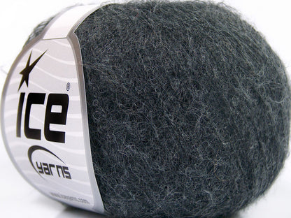 Lot of 10 Skeins Ice Yarns BABY ALPACA SUPERFINE (40% Baby Alpaca 10% Merino Wool) Yarn Dark Grey