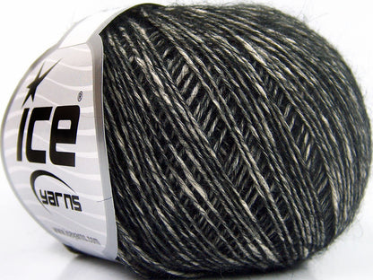 Lot of 8 Skeins Ice Yarns BABY ALPACA MERINO COTTON (22% Baby Alpaca 22% Extrafine Merino Wool) Yarn Black