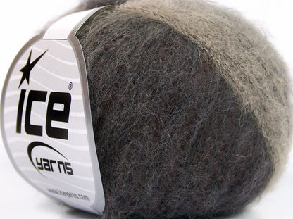 Lot of 10 Skeins Ice Yarns SALE LUXURY-PREMIUM (23% Alpaca 24% Wool) Yarn Brown Shades Grey Shades
