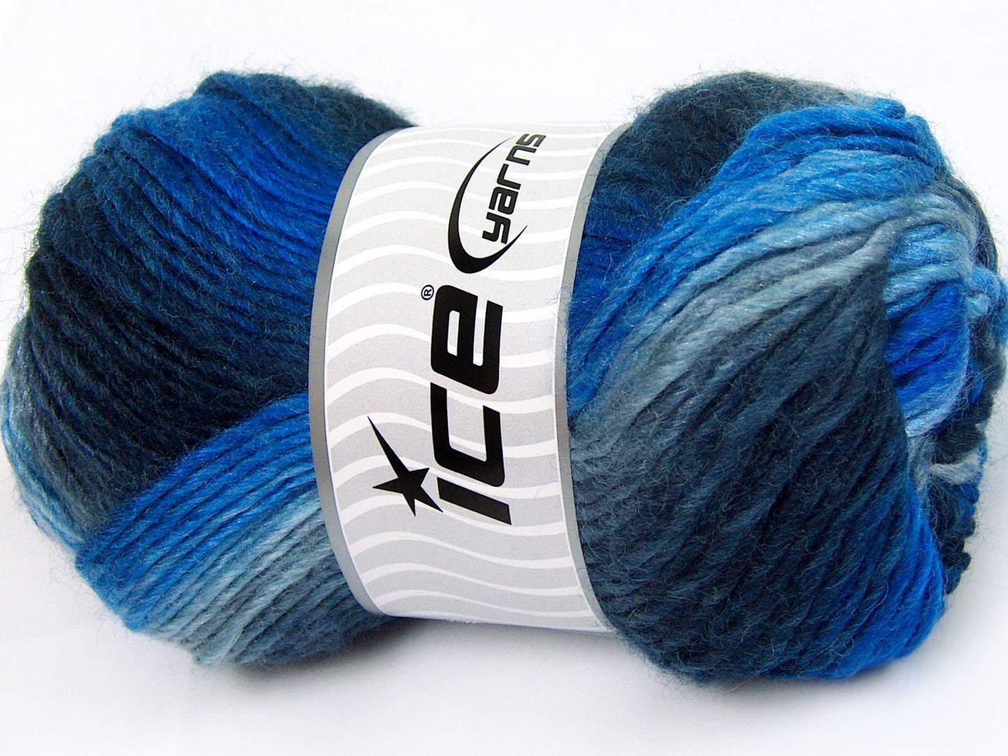 Lot of 4 x 100gr Skeins Ice Yarns AMBIENTE (50% Wool) Yarn Blue Shades