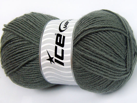 Lot of 4 x 100gr Skeins Ice Yarns FAVOURITE WOOL (50% Wool) Yarn Grey