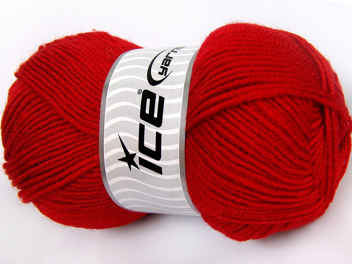Lot of 4 x 100gr Skeins Ice Yarns FAVOURITE WOOL (50% Wool) Yarn Red