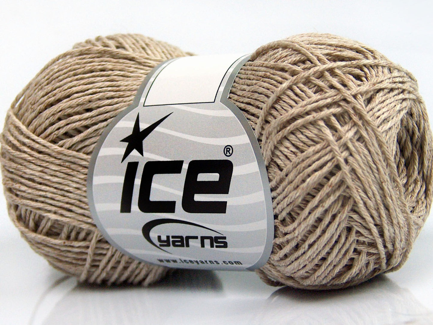 Lot of 8 Skeins Ice Yarns NATURAL COTTON FINE (100% Cotton) Yarn Beige