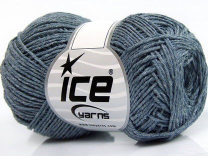 Lot of 8 Skeins Ice Yarns NATURAL COTTON FINE (100% Cotton) Yarn Indigo Blue
