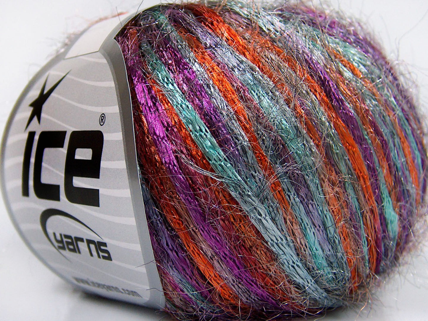 Lot of 8 Skeins Ice Yarns MARCO Hand Knitting Yarn Turquoise Orange Purple