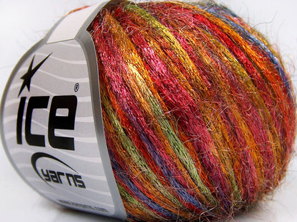 Lot of 8 Skeins Ice Yarns MARCO Hand Knitting Yarn Rainbow