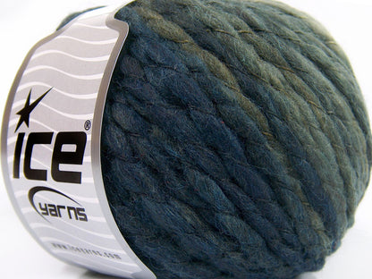 Lot of 8 Skeins Ice Yarns SALE WINTER (60% Wool) Hand Knitting Yarn Navy White