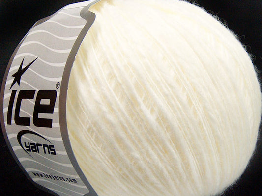Lot of 8 Skeins Ice Yarns Flamme SALE PLAIN Hand Knitting Yarn Cream