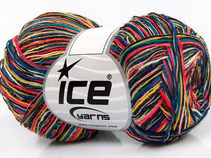 Lot of 8 Skeins Ice Yarns SALE SUMMER (20% Cotton) Hand Knitting Yarn Rainbow