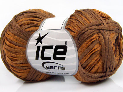 Lot of 8 Skeins Ice Yarns FETTUCCIA FINE Hand Knitting Yarn Brown Shades