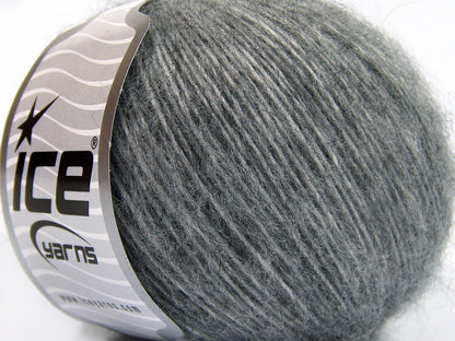 Lot of 8 Skeins Ice Yarns Mohair SALE WINTER (20% Mohair 25% Wool) Yarn Grey Shades