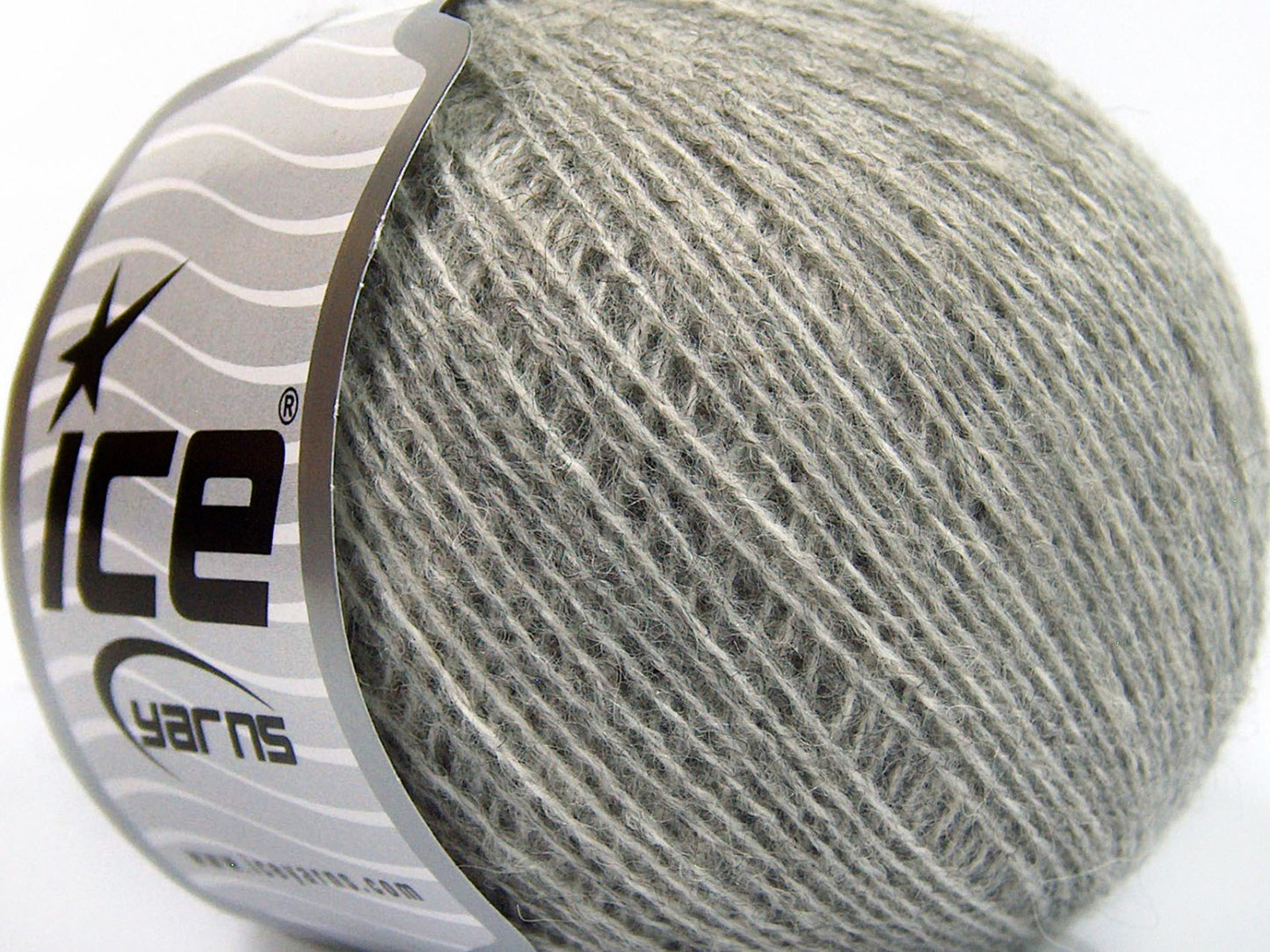Lot of 8 Skeins Ice Yarns PRINCE (30% Baby Alpaca 35% Merino Wool) Yarn Light Grey