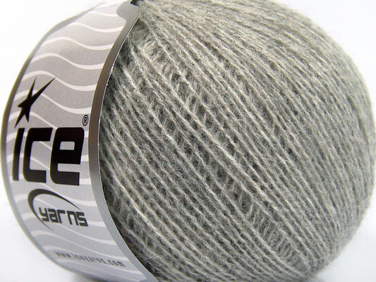 Lot of 8 Skeins Ice Yarns PRINCE (30% Baby Alpaca 35% Merino Wool) Yarn Light Grey