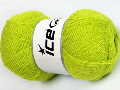 Lot of 4 x 100gr Skeins Ice Yarns KRISTAL Hand Knitting Yarn Light Green