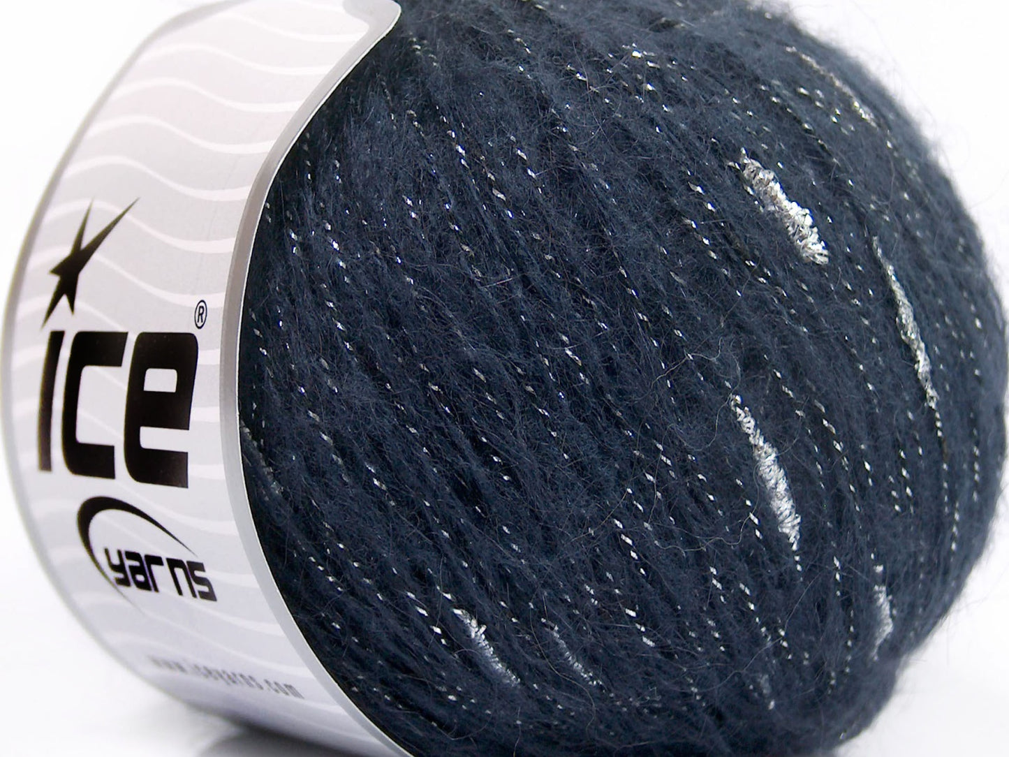 Lot of 8 Skeins Ice Yarns DORI MOHAIR (22% Mohair) Hand Knitting Yarn Navy